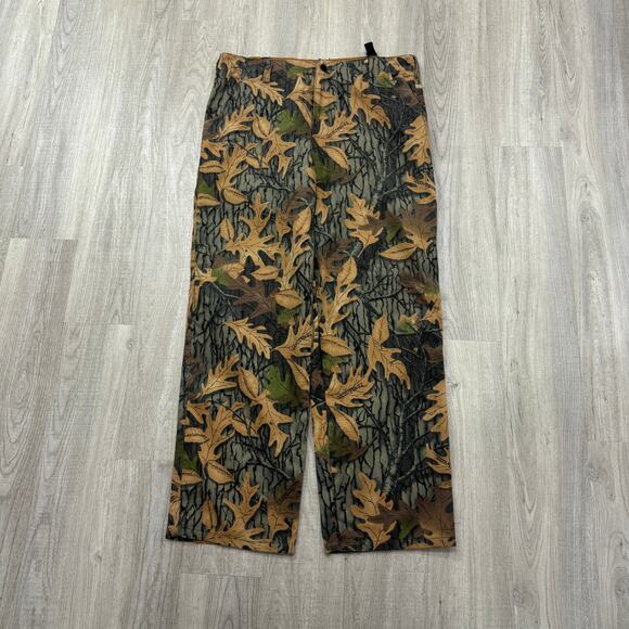Vintage Camouflage Cargo Pants Men's 38x32 Real Tree Hunting Camo Adjustable y2k - Picture 1 of 9